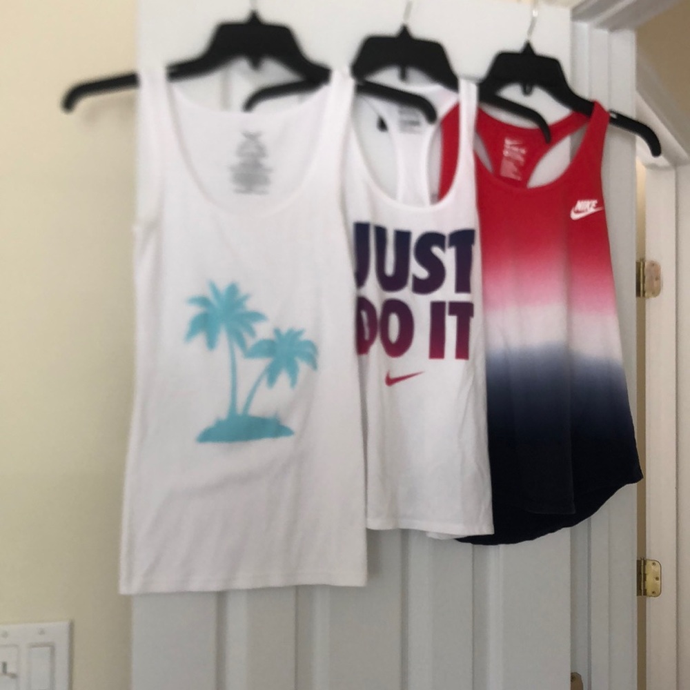 2 nikie tank tops and one faded glory3 for 10